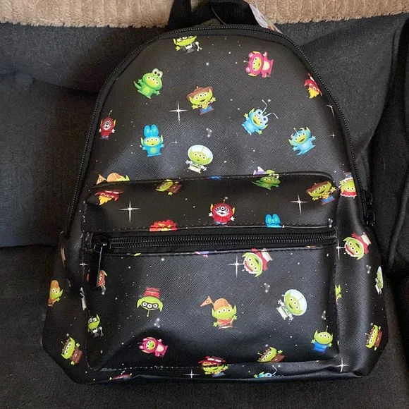 Bioworld Disney Pixar Toy Story Aliens MINI Backpack Black Multi-Color Disney Toy Story Alien Character Mini Backpack for Kids  main image 4